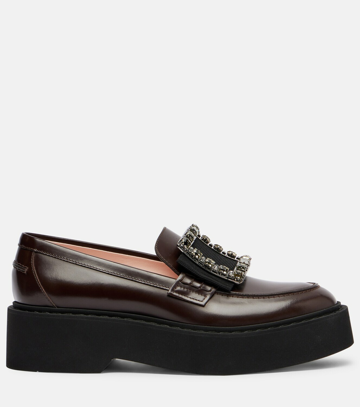Roger Vivier Viv' Rangers leather platform loafers