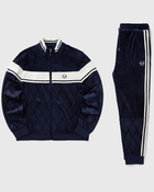 Sergio Tacchini Debossed Damarindo Velour Tracksuit Blue - Mens - Tracksuit Sets