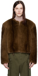 Stand Studio Brown Karly Faux-Fur Jacket