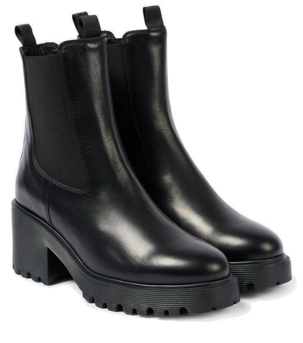 Hogan H-Stripes 651 leather-trimmed Chelsea boots Hogan