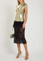 Rabanne Draped Chainmail top Gold