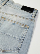AMIRI - Straight-Leg Logo-Embroidered Distressed Jeans - Blue