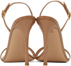 Gianvito Rossi Beige Ribbon Stiletto Heeled Sandals