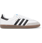 adidas Originals - Samba Suede-Trimmed Leather Sneakers - Men - White