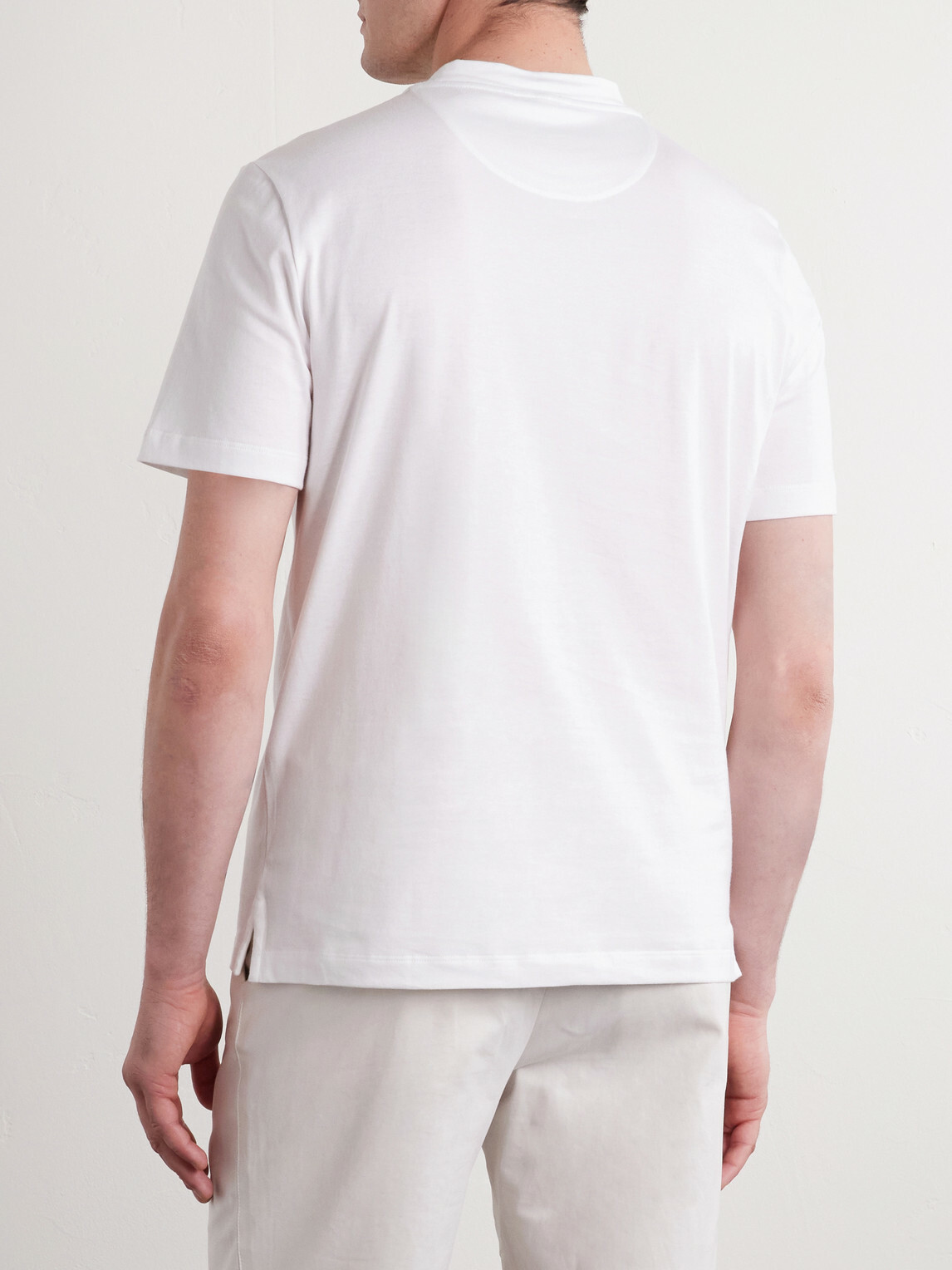 Brioni - Cotton-Jersey T-Shirt - White