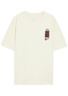 Rhude Fumar Printed Cotton T-shirt White