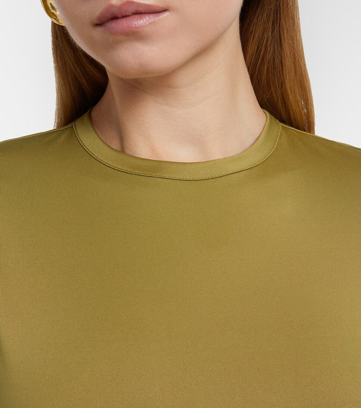 Victoria Beckham Gathered jersey T-shirt dress