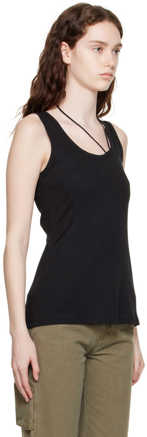 DRAE Black Scoop Neck Tank Top