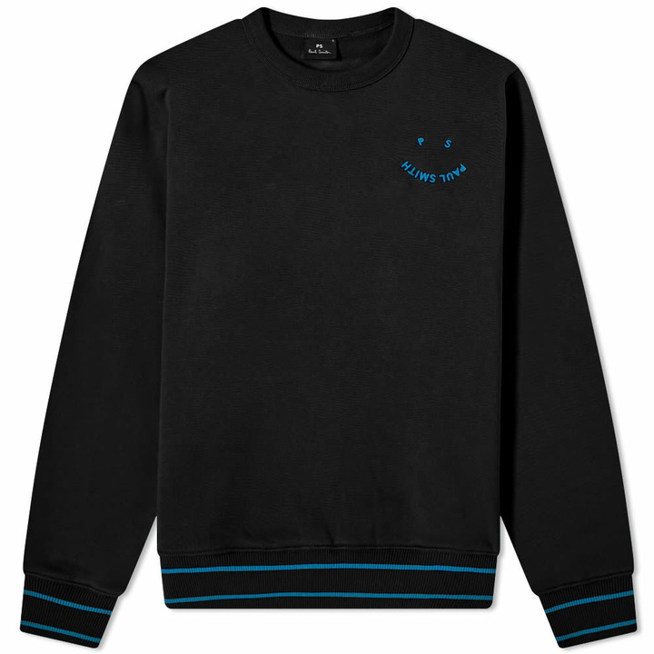 Photo: Paul Smith Men's Happy Crew Sweat in Black