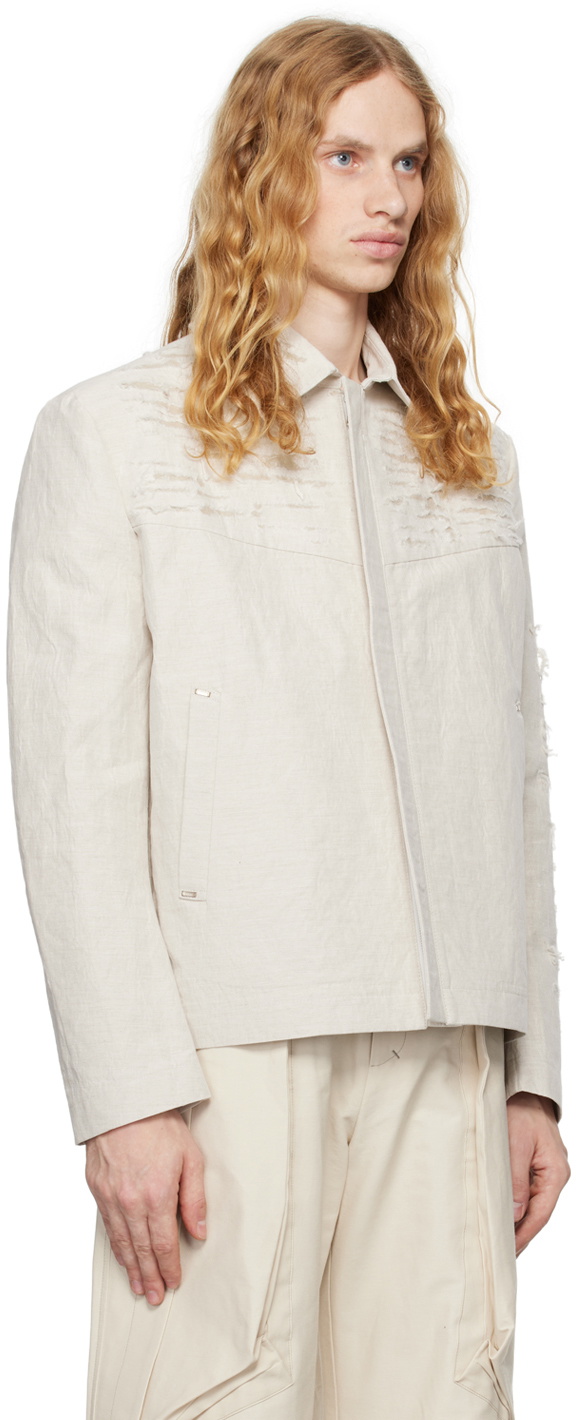 CARNET-ARCHIVE Off-White Distressed Wall Jacket