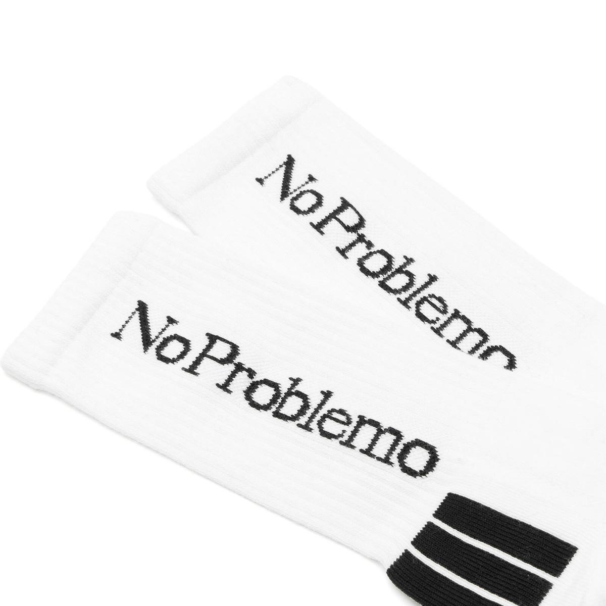No Problemo Sock in White