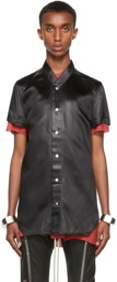 Rick Owens Black Liquid Golf Short Sleeve Shirt