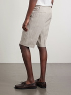 De Petrillo - Straight-Leg Linen Shorts - Neutrals