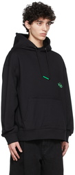 Wooyoungmi Black Glow-In-The-Dark Logo Hoodie