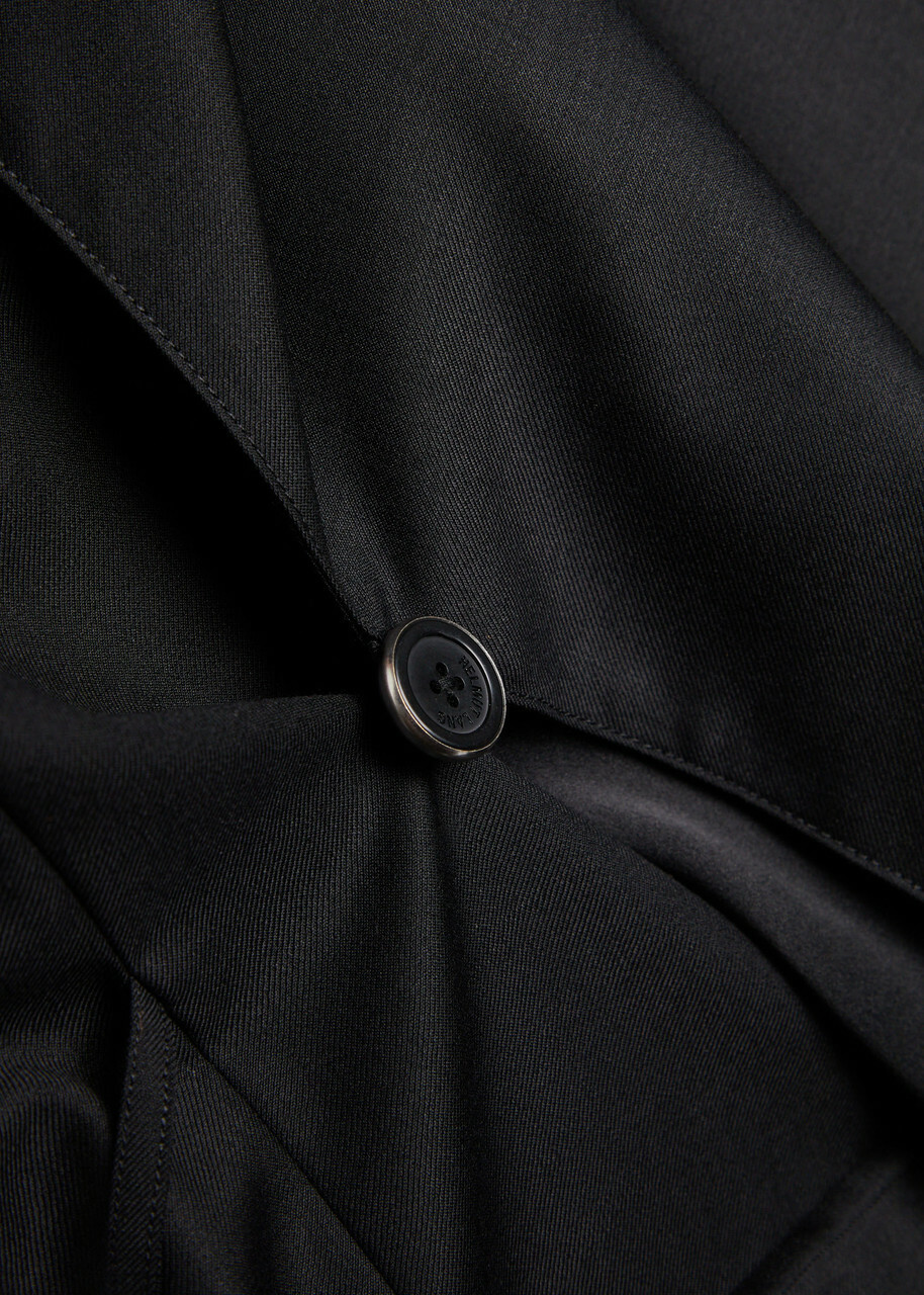 Helmut Lang Wrap-effect Wool Mini Blazer Dress Black