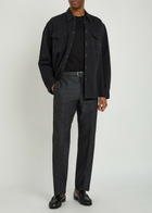Jil Sander Tapered-leg Wool-blend Trousers Dark Grey