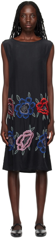 Photo: Bode Black Poppy Minidress