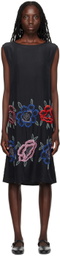 Bode Black Poppy Minidress