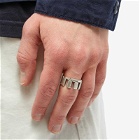 Heresy Men's Henge Ring in Oxidised Silver