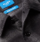 Beams - Checked Brushed-Cotton Overshirt - Men - Gray