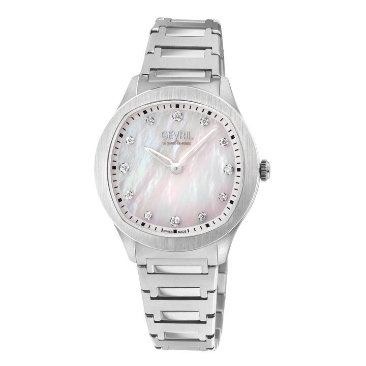 Photo: Gevril Morcote Diamond Mother of Pearl Dial Ladies Watch 10041B