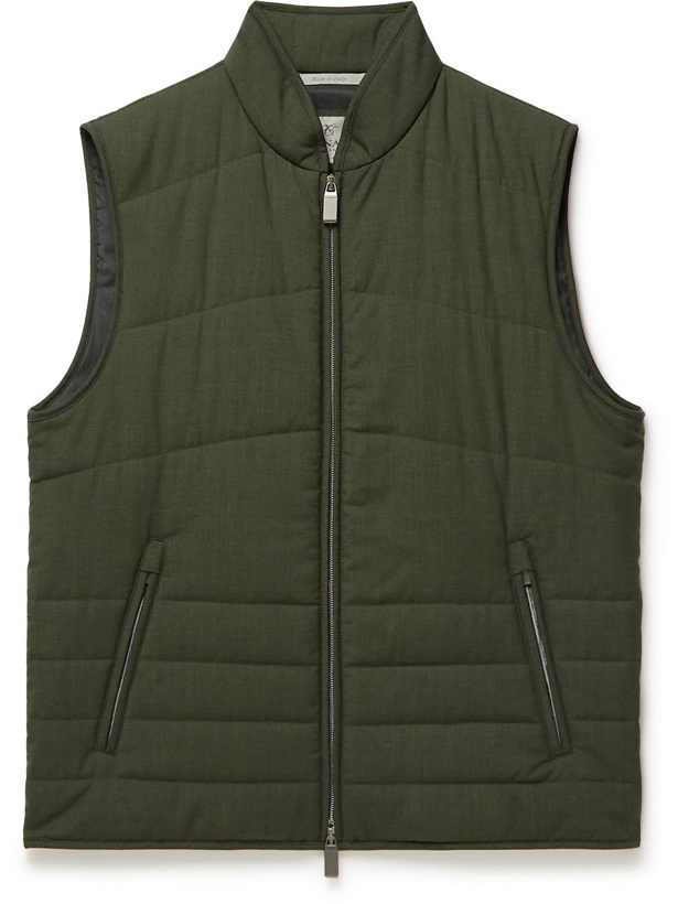 Photo: Canali - Quilted Wool Gilet - Green