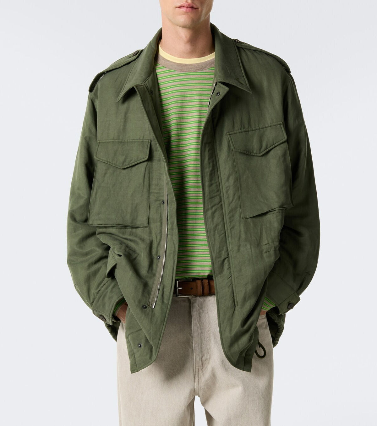 Auralee Silk and linen field jacket
