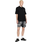 BALMAIN Black Embroidered Cotton Polo