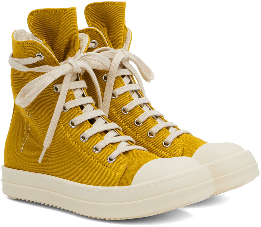 Rick Owens DRKSHDW Yellow Porterville Sneaks Sneakers Rick