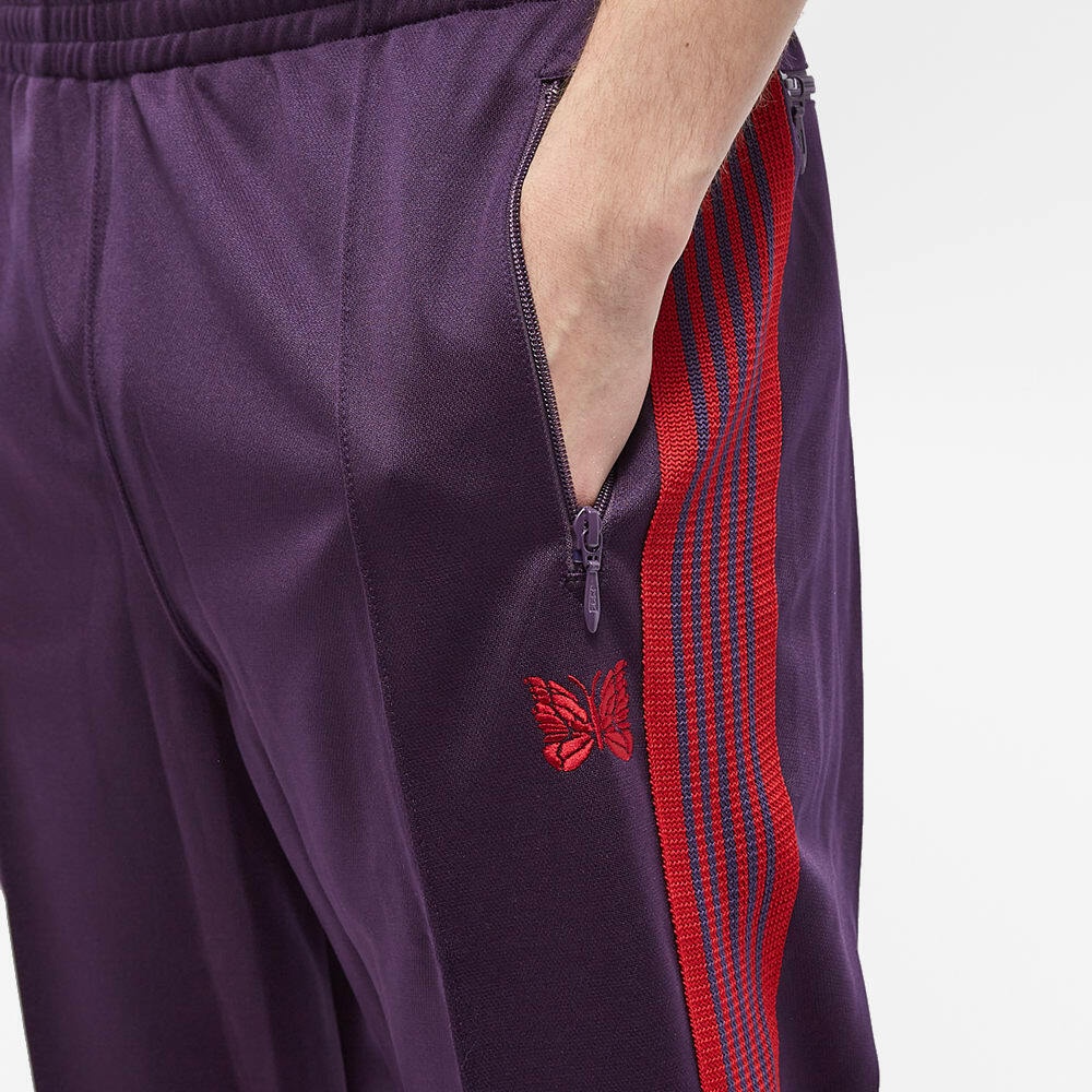 Needles Men's Poly Smooth Narrow Track Pant in Dark Purple Needles