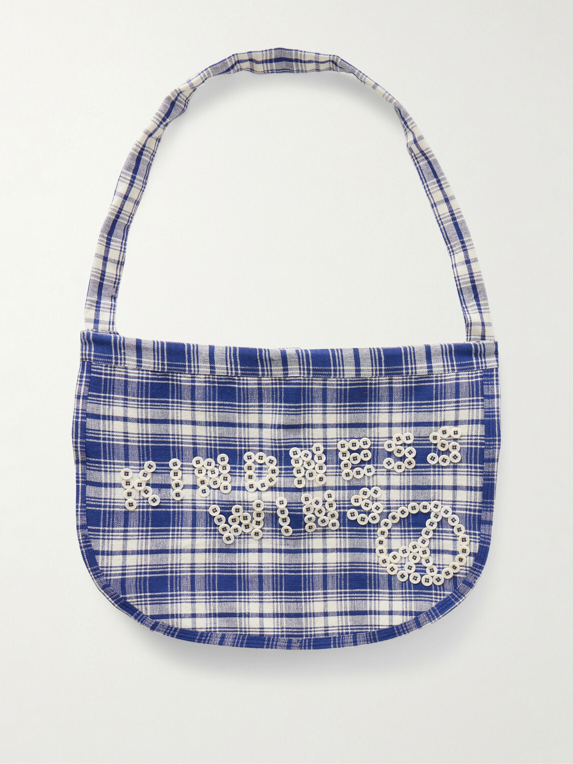 Story mfg. - Big Shop Embellished Checked Cotton Tote
