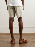 Incotex - Slim-Fit Straight-Leg Stretch-Cotton Poplin Bermuda Shorts - Neutrals