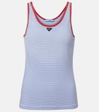 Prada Striped cotton jersey tank top