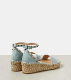 Valentino Garavani Rockstud grained leather espadrille sandals