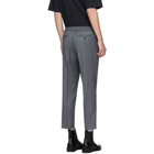 AMI Alexandre Mattiussi Grey Elasticated Waist Cropped Trousers