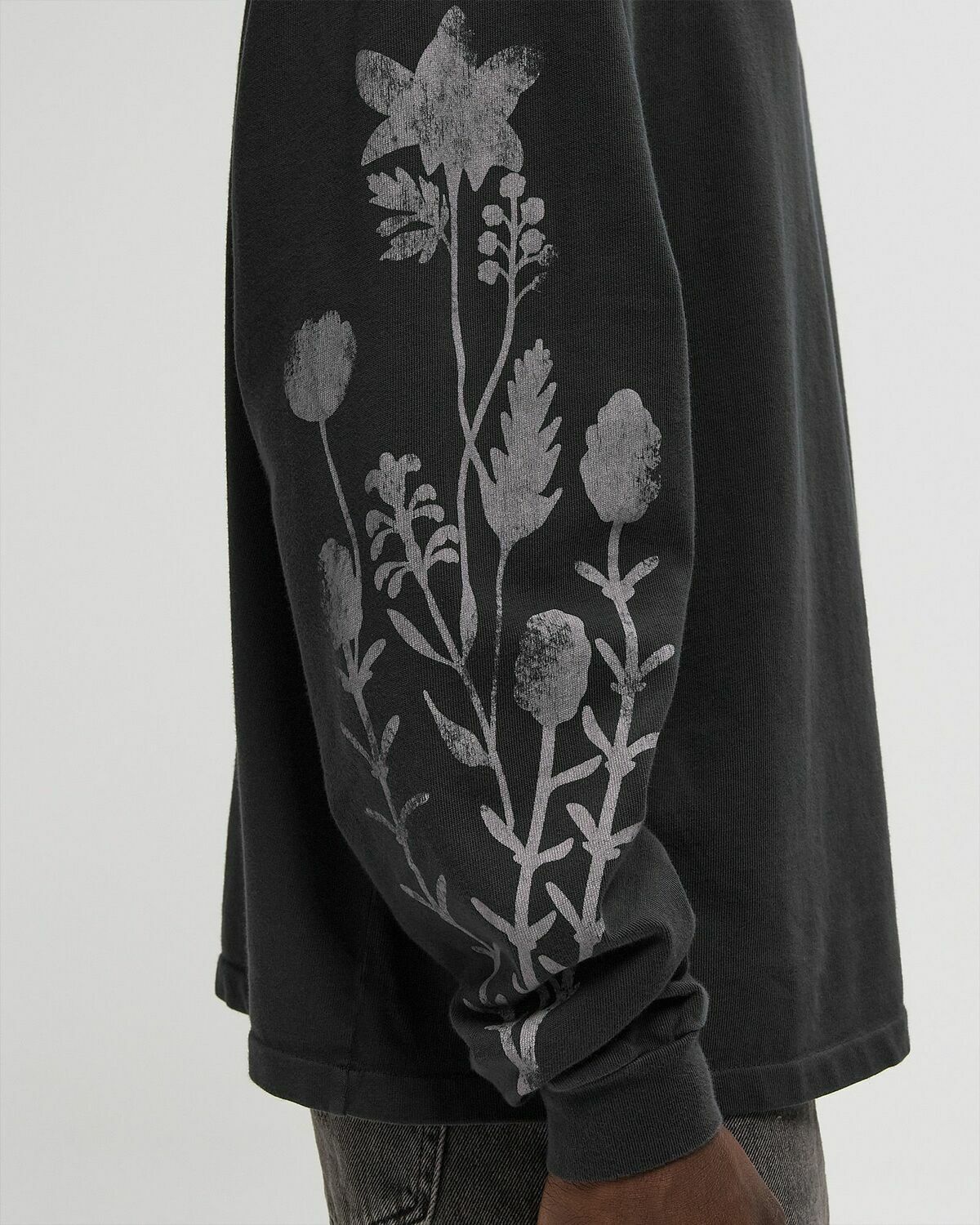 Rough. ANTHOS LONGSLEEVE Black Mens Longsleefe