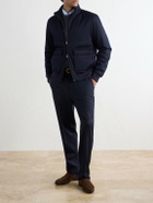 Herno - Virgin Wool-Twill Bomber Jacket - Blue