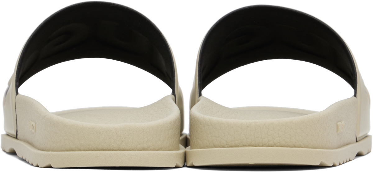 Hugo Beige Logo Strap Pool Slides