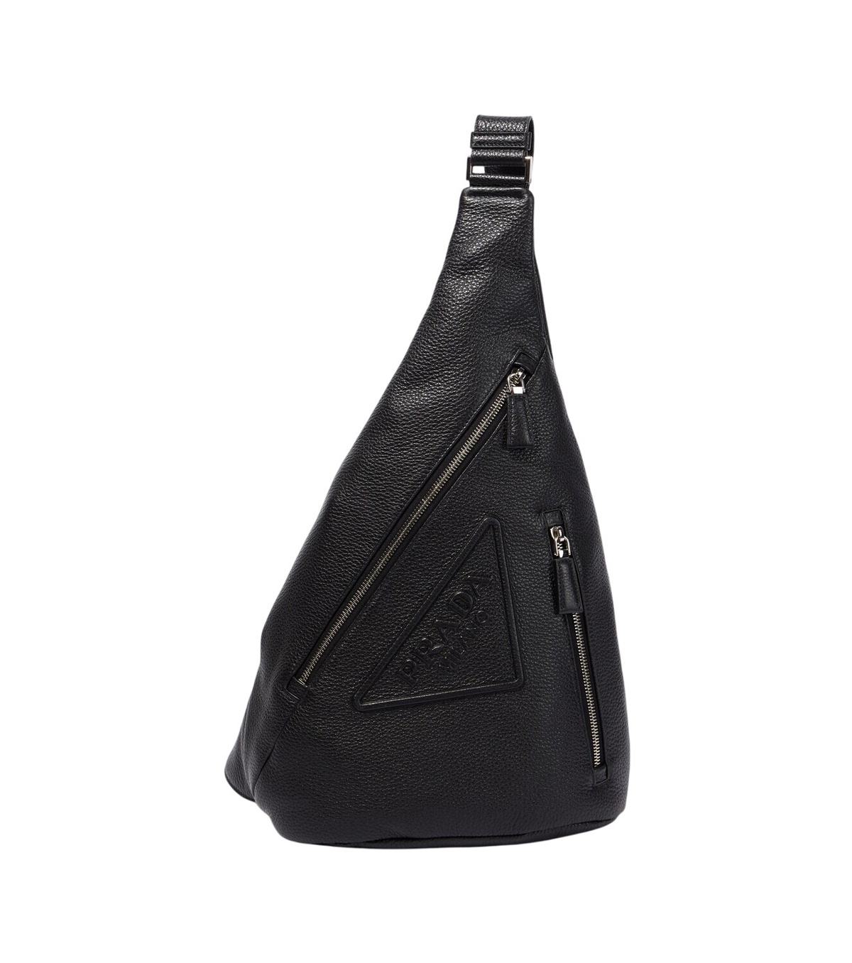Prada Cross embossed logo leather backpack Prada