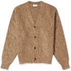 John Elliott Men's Wool Mohair Cardigan in Camel