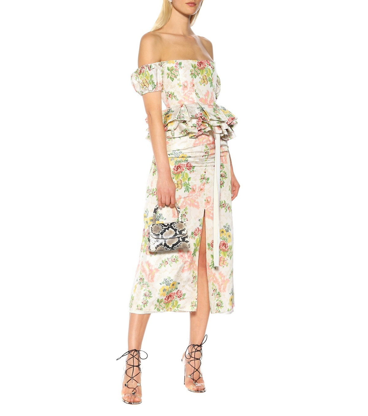 Brock Collection - Peplum floral silk-blend skirt
