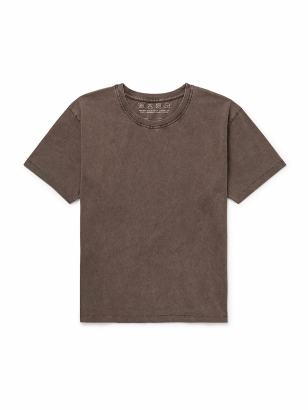 Photo: mfpen - New Garment-Dyed Brushed Organic Cotton-Jersey T-Shirt - Brown