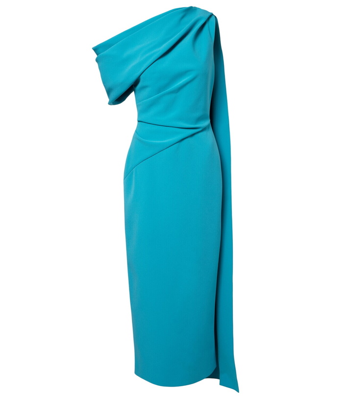 Photo: Roksanda Maite caped crêpe midi dress