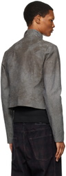 Mainline:RUS/Fr.CA/DE Brown Offset Zip Denim Jacket