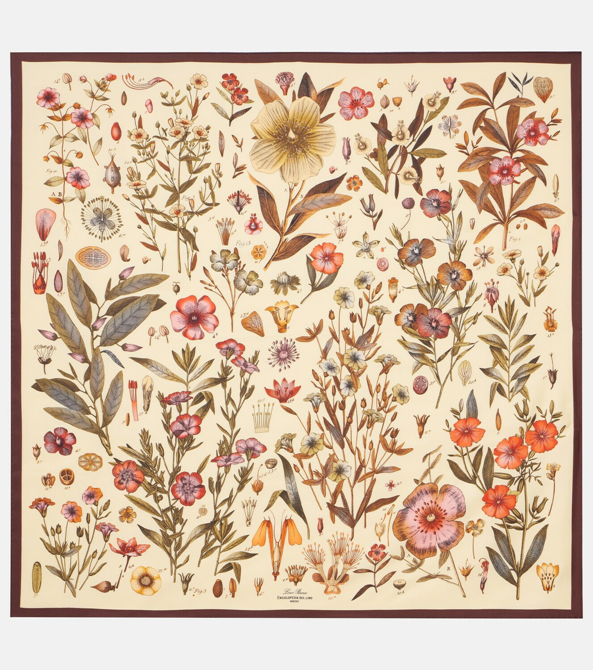 Loro Piana Enciclopedia Del Lino silk twill scarf