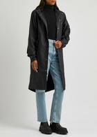 Rains Fishtail Hooded Rubberised Parka, Parka, Black, Storm Flap