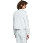 Wheir Bobson Blue Denim High Bleach Layered Jacket