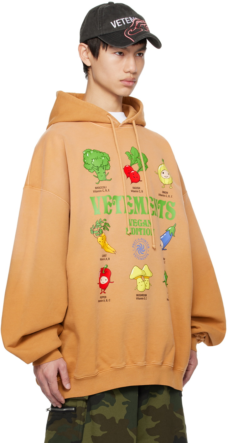 VETEMENTS Tan 'Vegan Edition' Hoodie Vetements