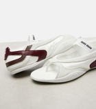Miu Miu Gymnasium leather-trimmed thong sandals