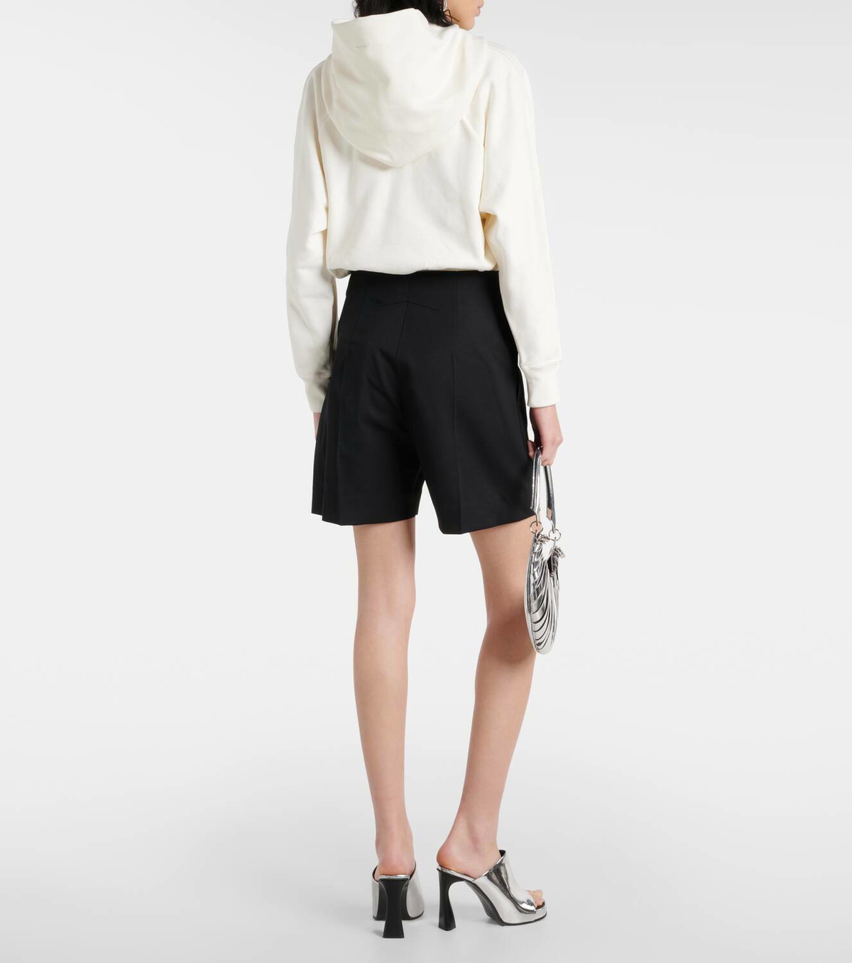 Patou Mid-rise wool-blend Bermuda shorts